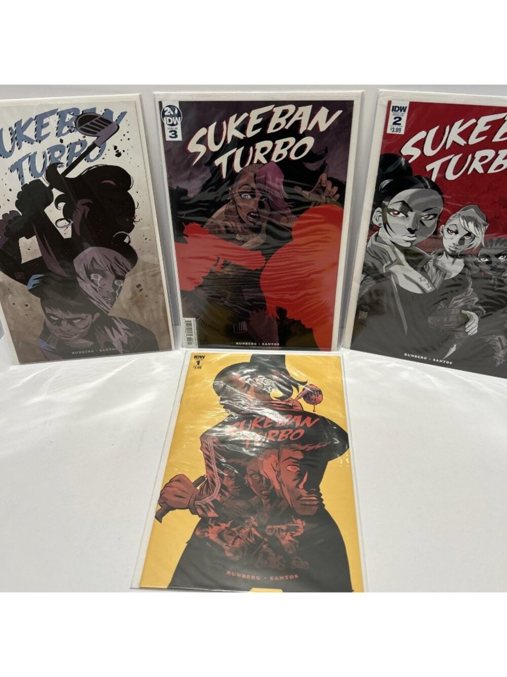SUKEBAN TURBO 1 2 3 4 (1-4 Set) IDW COMIC Runberg Santos NM Brooklyn Girl Gang